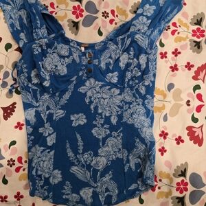 Free people blue top